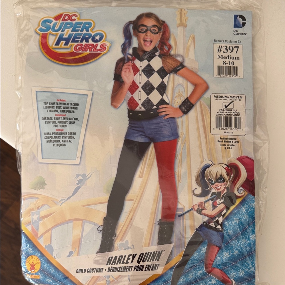Rubie's DC Super Hero Girls Harley Quinn Costume - Red, Black, Blue
